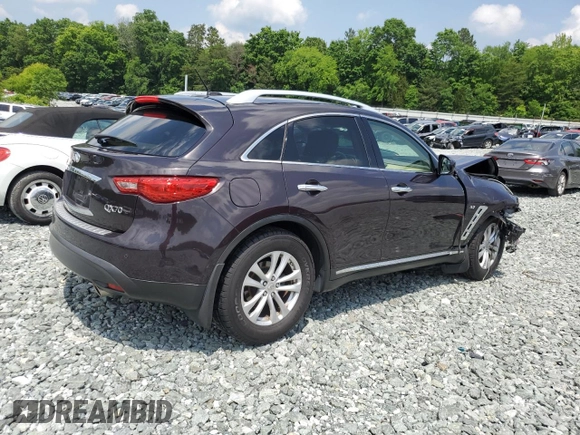2017 Infiniti QX70 z VIN JN8CS1MW2HM412523, wystawiony jako Copart lot #57143005 z przebiegiem 79 564 mil mil oraz Szkoda całkowita • Salvage title. Historia ofert i sprzedaży dostępna na DreamBid. Obrazek 3.