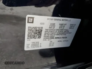 2021 GMC Acadia SLT with VIN 1GKKNMLS8MZ176038, listed as a Copart auction lot 48454145 with 86,822 mi miles and Salvage Title. Bid and sale history available at carsss.com. Image 15.