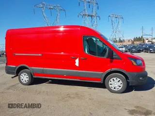 2023 Ford Transit Cargo with VIN 1FTBR1C88PKB51687, listed as a IAAI auction lot 41633028 with 19,577 mi miles. Bid and sale history available at carsss.com. Image 14.