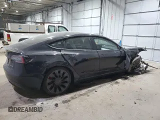 2022 Tesla Model 3 Performance with VIN 5YJ3E1EC7NF104209, listed as a Copart auction lot 86266344 with 77,335 mi miles and Salvage Title. Bid and sale history available at DreamBid. Image 3.