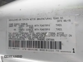 2016 Toyota Tacoma SR with VIN 5TFRX5GN1GX051753, listed as a IAAI auction lot 41313838 with 263,127 mi miles. Bid and sale history available at carsss.com. Image 9.