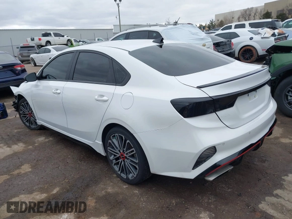2022 Kia Forte GT with VIN 3KPF44AC8NE438035, listed as a IAAI auction lot 41229541 with 32,911 mi miles. Bid and sale history available at carsss.com. Image 3.
