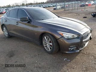 2014 Infiniti Q50 Premium with VIN JN1BV7AR1EM704808, listed as a IAAI auction lot 41854249 with 78,482 mi miles and . Bid and sale history available at DreamBid. Image 1.