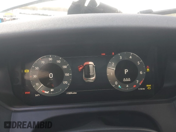 2024 Land Rover Range Rover Velar Dynamic SE with VIN SALYL2EX8RA374321, listed as a Copart auction lot 42789725 with 11,674 mi miles and Salvage title. Bid and sale history available at DreamBid. Image 9.