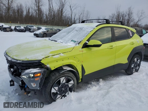 2024 Hyundai Kona SEL with VIN KM8HCCAB0RU072233, listed as a Copart auction lot 42300595 with 6,292 mi miles and Salvage Title. Bid and sale history available at carsss.com. Image 1.