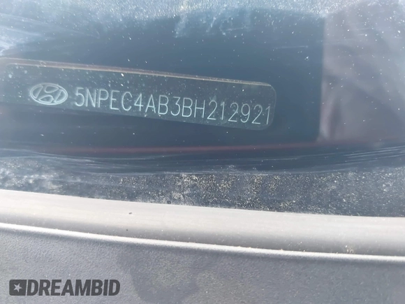 2011 Hyundai Sonata Limited with VIN 5NPEC4AB3BH212921, listed as a IAAI auction lot 42148255 with 153,088 mi miles and . Bid and sale history available at DreamBid. Image 12.