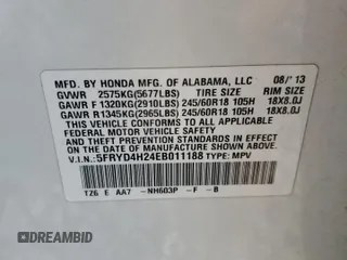 2014 Acura MDX z VIN 5FRYD4H24EB011188, wystawiony jako Copart lot #54242825 z przebiegiem 209 908 mil mil oraz Szkoda całkowita • Salvage title. Historia ofert i sprzedaży dostępna na DreamBid. Obrazek 13.