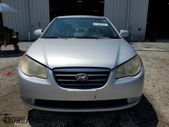 2009 Hyundai Elantra SE with VIN KMHDU46D89U742543, listed as a Copart auction lot 57424275 with 186,239 mi miles and Non repairable. Bid and sale history available at DreamBid. Image 5.