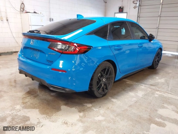 2024 Honda Civic Hatchback Sport with VIN 19XFL2H8XRE012071, listed as a IAAI auction lot 41249170 with 8,614 mi miles. Bid and sale history available at carsss.com. Image 4.