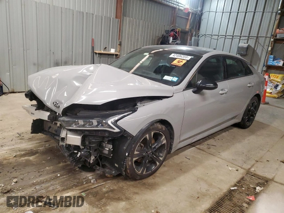 2021 Kia K5 GT-Line with VIN 5XXG64J24MG033172, listed as a Copart auction lot 42406355 with 96,993 mi miles and Salvage Title. Bid and sale history available at carsss.com. Image 1.