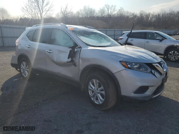 2016 Nissan Rogue SV with VIN KNMAT2MV0GP677984, listed as a Copart auction lot 50931935 with 0 mi miles and Salvage Title. Bid and sale history available at carsss.com. Image 4.