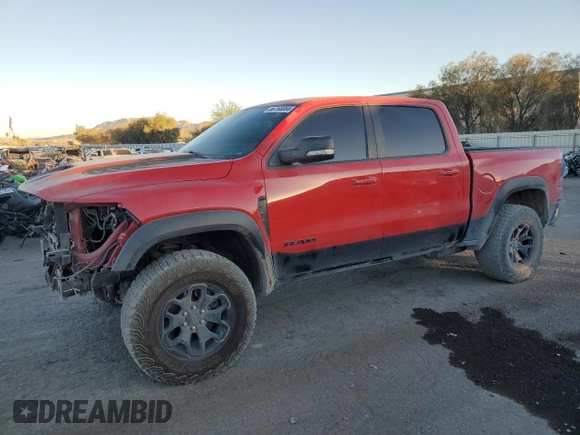 2021 Ram 1500 TRX with VIN 1C6SRFU93MN820101, listed as a Copart auction lot 86768004 with 34,960 mi miles and Salvage Title. Bid and sale history available at carsss.com. Image 1.