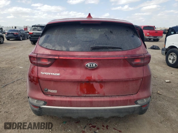 2020 Kia Sportage LX with VIN KNDPM3AC5L7829395, listed as a Copart auction lot 48951455 with 58,089 mi miles and Salvage Title. Bid and sale history available at DreamBid. Image 6.