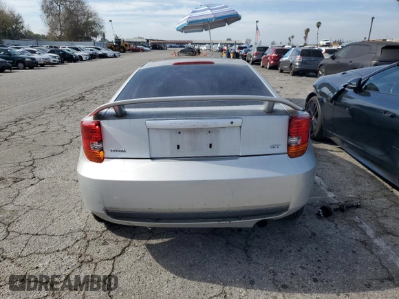 2002 Toyota Celica GT with VIN JTDDR32T420119754, listed as a Copart auction lot 43757025 with 81,490 mi miles and Salvage Title. Bid and sale history available at carsss.com. Image 6.