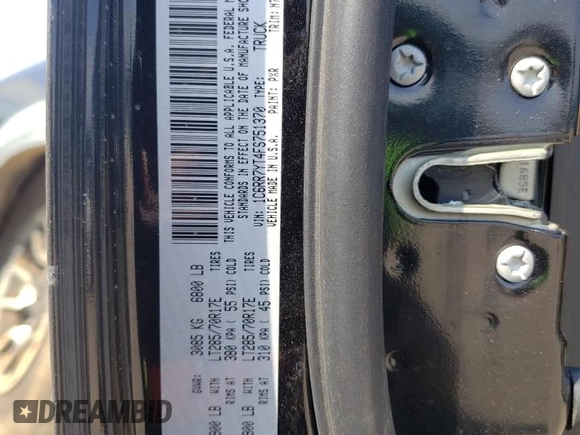 2015 Ram 1500 Rebel z VIN 1C6RR7YT4FS751370, wystawiony jako Copart lot #61675064 z przebiegiem 90 245 mil mil oraz Szkoda całkowita • Salvage title. Historia ofert i sprzedaży dostępna na DreamBid. Obrazek 14.