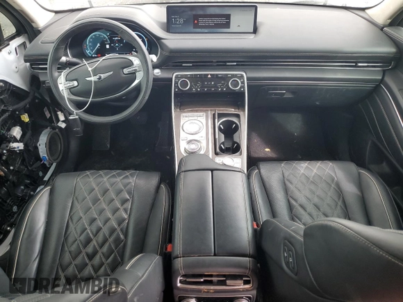 2022 Genesis GV80 Advanced Plus with VIN KMUHCESC4NU101411, listed as a Copart auction lot 77366134 with 37,023 mi miles and Salvage title. Bid and sale history available at DreamBid. Image 8.