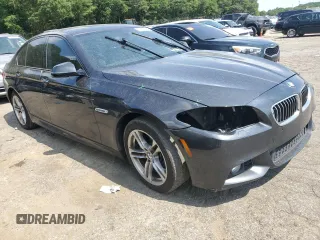 2015 BMW 5 Series 528i with VIN WBA5A5C5XFD513763, listed as a Copart auction lot 63825535 with 147,982 mi miles and Salvage title. Bid and sale history available at DreamBid. Image 4.