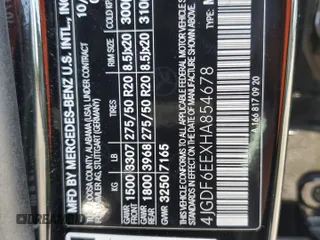 2017 Mercedes-Benz GLS 450 z VIN 4JGDF6EEXHA854678, wystawiony jako Copart lot #58337425 z przebiegiem 107 304 mil mil oraz Szkoda całkowita • Salvage title. Historia ofert i sprzedaży dostępna na DreamBid. Obrazek 13.