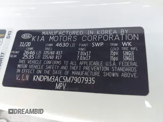 2021 Kia Sportage LX with VIN KNDPM3AC5M7907935, listed as a IAAI auction lot 41738513 with 79,116 mi miles. Bid and sale history available at carsss.com. Image 9.