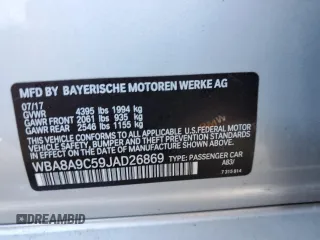 2018 BMW 3 Series 320i with VIN WBA8A9C59JAD26869, listed as a Copart auction lot 47503935 with 127,627 mi miles and Salvage Title. Bid and sale history available at carsss.com. Image 12.