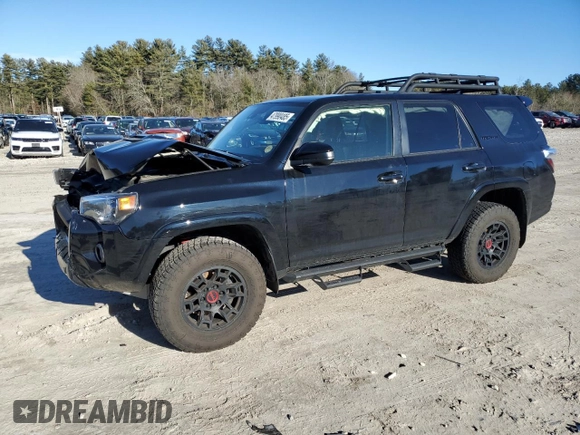 2022 Toyota 4Runner TRD Pro with VIN JTELU5JR2N6059918, listed as a Copart auction lot 47990485 with 75,149 mi miles and Salvage title. Bid and sale history available at DreamBid. Image 1.