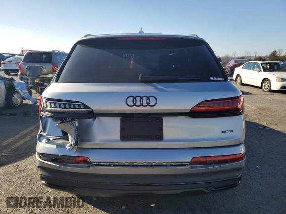 2022 Audi Q7 Premium Plus with VIN WA1LJBF70ND006854, listed as a Copart auction lot 85075634 with 33,480 mi miles and Salvage title. Bid and sale history available at DreamBid. Image 6.