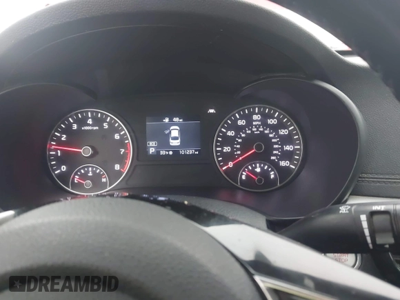2019 Kia Optima LX with VIN 5XXGT4L38KG360993, listed as a IAAI auction lot 41561143 with 101,237 mi miles. Bid and sale history available at carsss.com. Image 7.