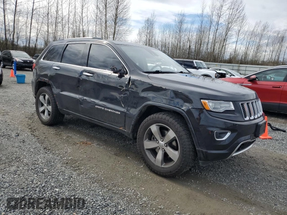 2015 Jeep Grand Cherokee Overland with VIN 1C4RJFCT2FC944001, listed as a Copart auction lot 50500105 with 96,778 mi miles and Salvage Title. Bid and sale history available at carsss.com. Image 4.