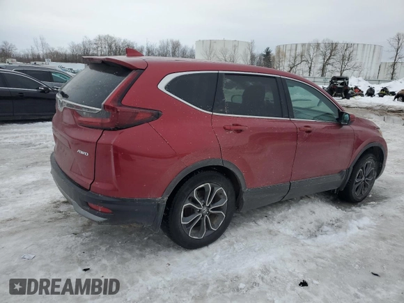 2021 Honda CR-V EX with VIN 2HKRW2H58MH619889, listed as a Copart auction lot 46990635 with 100,828 mi miles and Salvage Title. Bid and sale history available at carsss.com. Image 3.