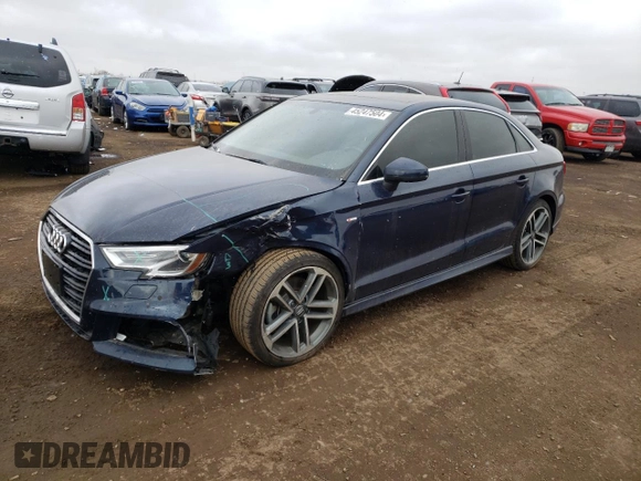 2018 Audi A3 Sedan Premium Plus with VIN WAUJ8GFF9J1001612, listed as a Copart auction lot 45247504 with 59,386 mi miles. Bid and sale history available at carsss.com. Image 1.
