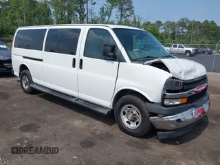 2019 Chevrolet Express Passenger LT with VIN 1GAZGPFG0K1240249, listed as a IAAI auction lot 42388617 with 109,428 mi miles and . Bid and sale history available at DreamBid. Image 1.