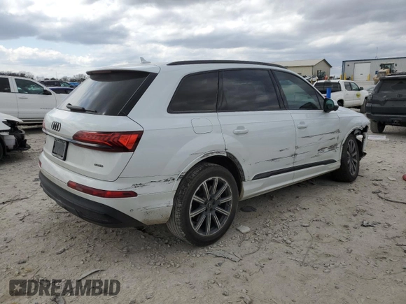 2022 Audi Q7 Premium Plus with VIN WA1LJBF73ND016522, listed as a Copart auction lot 47744775 with 42,778 mi miles and Salvage title. Bid and sale history available at DreamBid. Image 3.