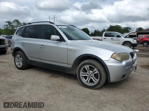 2006 BMW X3 3.0i with VIN WBXPA93466WD29294, listed as a Copart auction lot 51621175 with 235,144 mi miles and Salvage Title. Bid and sale history available at carsss.com. Image 4.