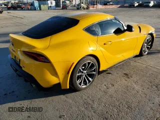 2021 Toyota GR Supra 2.0 with VIN WZ1DB2C02MW043214, listed as a Copart auction lot 82010334 with 56,704 mi miles and Clean Title. Bid and sale history available at carsss.com. Image 3.