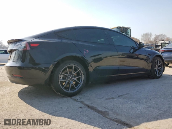 2022 Tesla Model 3 with VIN 5YJ3E1EA3NF125606, listed as a Copart auction lot 49087955 with 41,543 mi miles and Salvage Title. Bid and sale history available at carsss.com. Image 3.