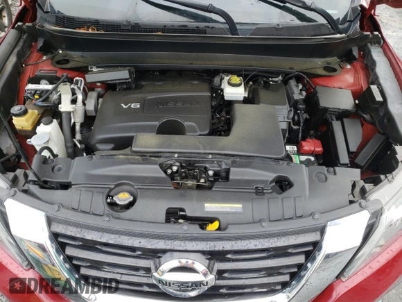 2019 Nissan Pathfinder SV z VIN 5N1DR2MNXKC592996, wystawiony jako Copart lot #54601215 z przebiegiem 63 041 mil mil oraz Szkoda całkowita • Salvage title. Historia ofert i sprzedaży dostępna na DreamBid. Obrazek 12.