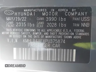 2023 Hyundai Elantra N Line z VIN KMHLR4AFXPU375874, wystawiony jako IAAI lot #41813523 z przebiegiem 59 060 mil mil oraz . Historia ofert i sprzedaży dostępna na DreamBid. Obrazek 9.
