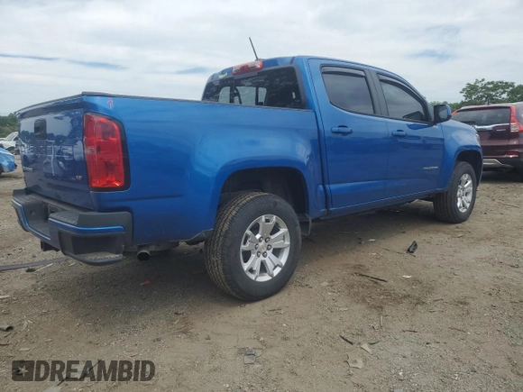 2021 Chevrolet Colorado 4WD LT with VIN 1GCGTCEN0M1298786, listed as a Copart auction lot 57600825 with 38,337 mi miles and Salvage title. Bid and sale history available at DreamBid. Image 3.
