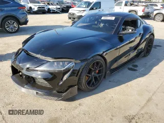 2020 Toyota GR Supra 3.0 with VIN WZ1DB4C04LW029695, listed as a Copart auction lot 50001135 with 54,347 mi miles and Salvage Title. Bid and sale history available at carsss.com. Image 1.