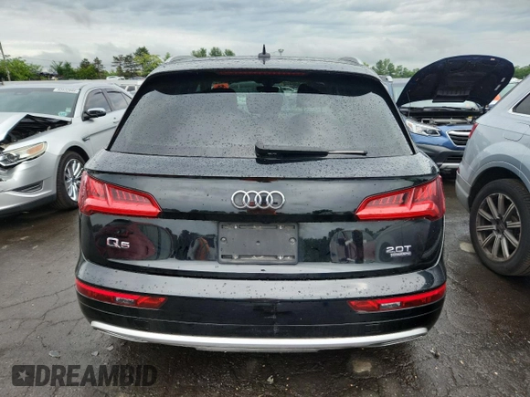 2018 Audi Q5 Premium with VIN WA1ANAFY0J2175633, listed as a Copart auction lot 63984335 with 79,084 mi miles and Salvage title. Bid and sale history available at DreamBid. Image 6.