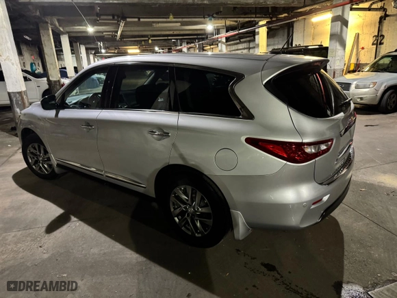 2014 Infiniti QX60 with VIN 5N1AL0MM0EC535839, listed as a Copart auction lot 51951585 with 121,619 mi miles and Salvage Title. Bid and sale history available at carsss.com. Image 3.