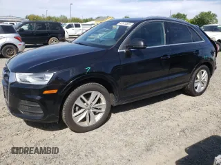 2016 Audi Q3 Premium Plus with VIN WA1EFCFS1GR010082, listed as a Copart auction lot 52575565 with 112,666 mi miles and Salvage Title. Bid and sale history available at carsss.com. Image 1.
