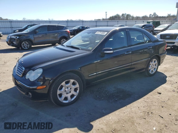 2005 Mercedes-Benz C 240 with VIN WDBRF81J45F603063, listed as a Copart auction lot 44751855 with 161,502 mi miles and Salvage Title. Bid and sale history available at DreamBid. Image 1.