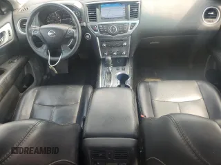2018 Nissan Pathfinder Platinum with VIN 5N1DR2MM8JC612801, listed as a Copart auction lot 60176455 with 77,614 mi miles and Salvage title. Bid and sale history available at DreamBid. Image 8.