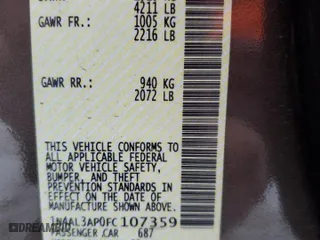 2015 Nissan Altima 2.5 S with VIN 1N4AL3AP0FC107359, listed as a Copart auction lot 86424114 with 113,019 mi miles and Salvage Title. Bid and sale history available at carsss.com. Image 14.