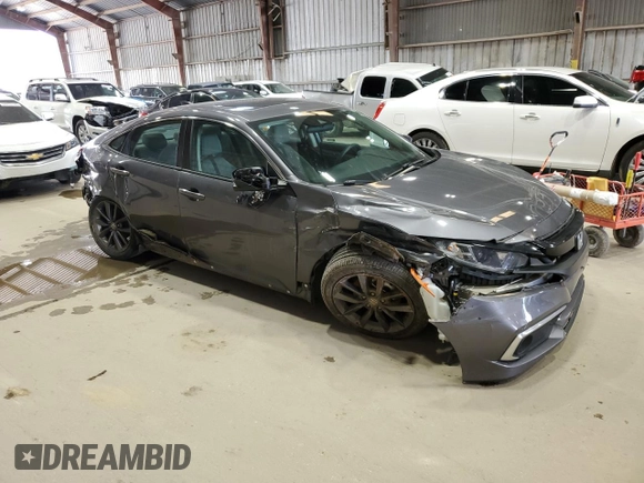 2021 Honda Civic Sedan EX with VIN 2HGFC1F38MH706774, listed as a Copart auction lot 54343375 with 65,469 mi miles and Salvage Title. Bid and sale history available at carsss.com. Image 4.