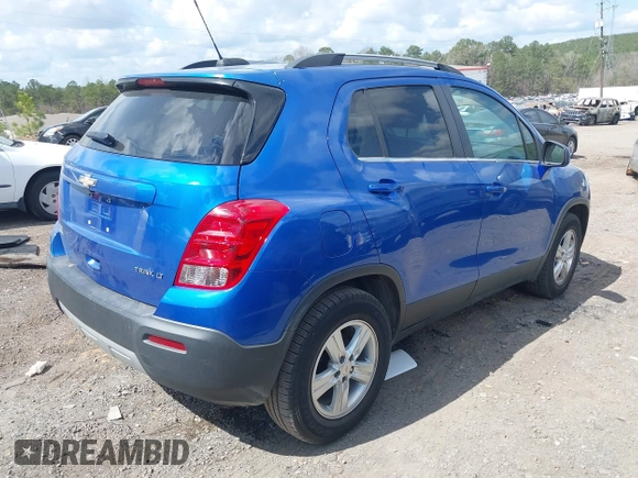 2015 Chevrolet Trax LT with VIN KL7CJLSB7FB076917, listed as a IAAI auction lot 41796629 with 114,993 mi miles. Bid and sale history available at carsss.com. Image 4.