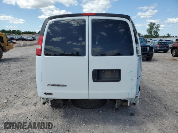 2013 Chevrolet Express Passenger LT with VIN 1GAZG1FG9D1189947, listed as a Copart auction lot 54183165 with 84,745 mi miles and Salvage title. Bid and sale history available at DreamBid. Image 6.