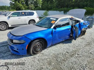 2019 Dodge Charger Police with VIN 2C3CDXKT9KH738514, listed as a Copart auction lot 63189825 with 66,511 mi miles and Salvage title. Bid and sale history available at DreamBid. Image 1.
