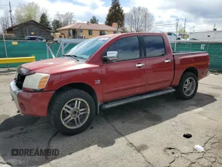 2004 Nissan Titan LE z VIN 1N6AA07B64N505314, wystawiony jako Copart lot #54232925 z przebiegiem 237 110 mil mil oraz Szkoda całkowita • Salvage title. Historia ofert i sprzedaży dostępna na DreamBid. Obrazek 1.